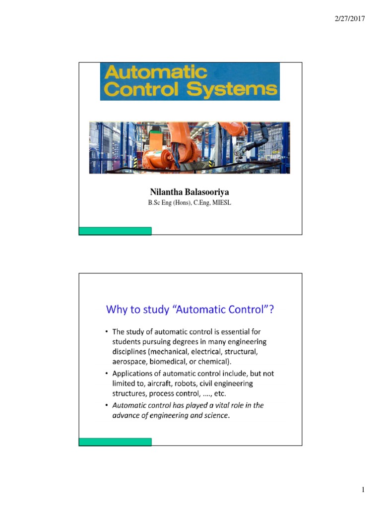 Introduction For Controls 260217 - 2in1 | PDF | Control Theory ...