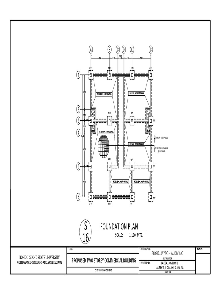 Foundation Plan for Two Storey Building | PDF