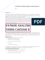 Basics For Fatigue Analysis of Piping System Using Caesar II