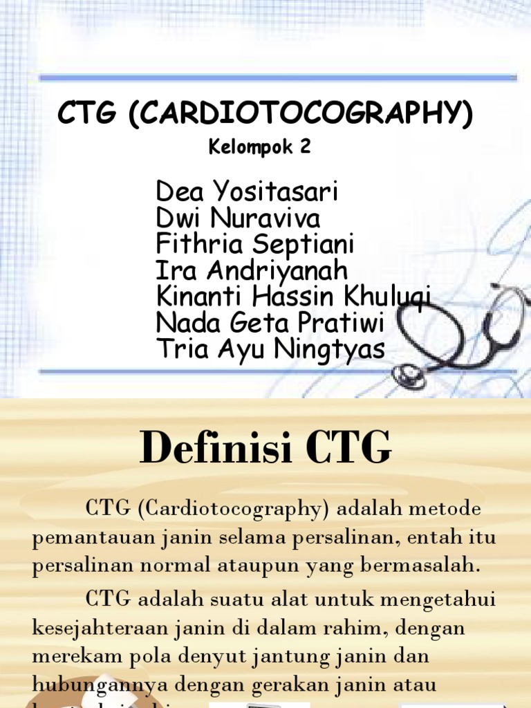 Pemantauan CTG pada Persalinan | PDF | Pengembangan Diri | Kesehatan ...