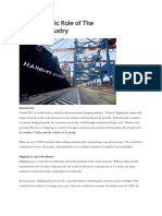The Economic Role of Shipping Industry