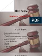 Class Policy: Readings in Philippine History