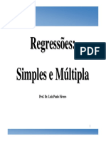 Regressão Simples e Múltipla - análises estatísticas