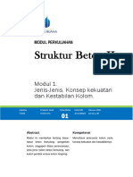 Modul 1 Jenis Konsep Kekuatan Kestabilan Kolom2 PDF