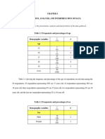 Presentation and analysis of data on effects of visual impairment