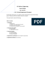 221 Software Engineering Course Project System Requirements Document