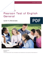 Guide To Pearson Test of English General