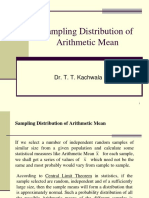 Sampling Distribution of Arithmetic Mean in <40 Characters