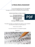 GCSE Music Theory Basics Assessment: Answer Every Question
