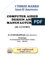 KAL Pathippagam - Diploma - Computer Aided Design & Manufacturing - CAD CAM (English) - 2 & 3 Marks - Important Questions - DOTE - Tamilnadu