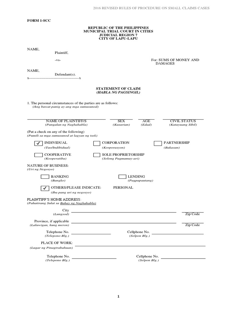 small-claims-form-pdf-cause-of-action-lawsuit