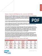 System X Server For Sap Business One Version For Sap Hana