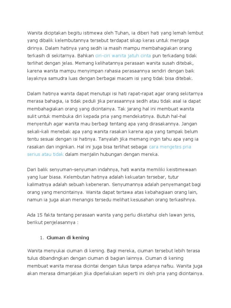 Ciri Ciri Wanita Jatuh Cinta Pdf
