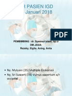 MR Pasien Igd 22 Januari 2018: PEMBIMBING: Dr. Syamsul Islam, Sp.U DM Jaga: Rezeky, Elgita, Aning, Anita