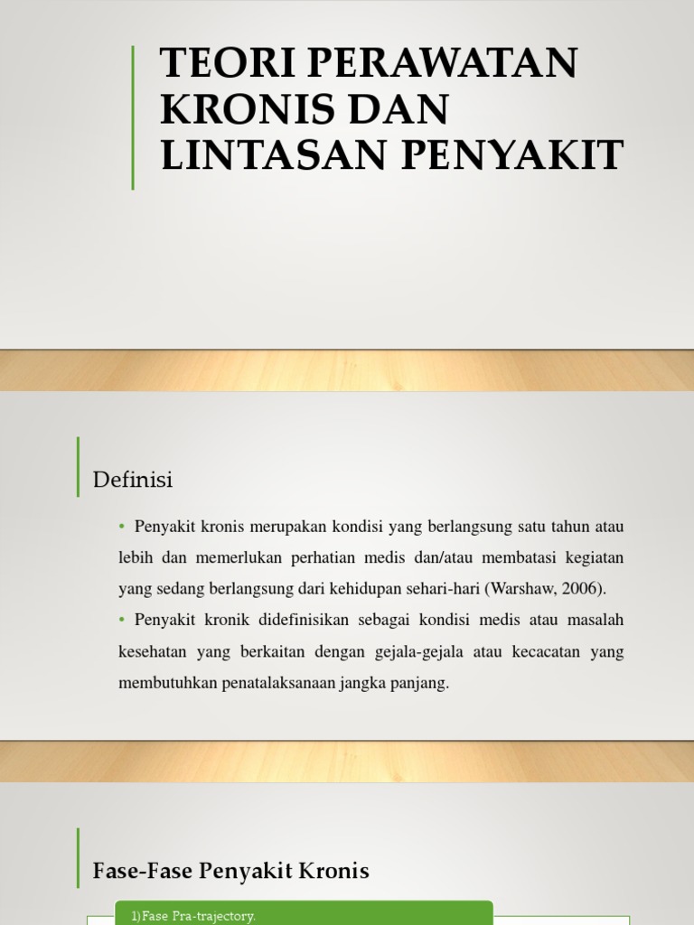 Definisi dan Lintasan Penyakit Kronis | PDF