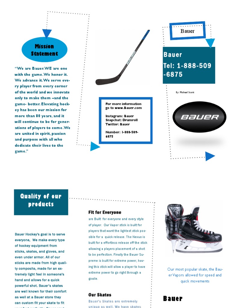 Bauer Brochure | PDF | Ice Hockey | Variations Of Hockey
