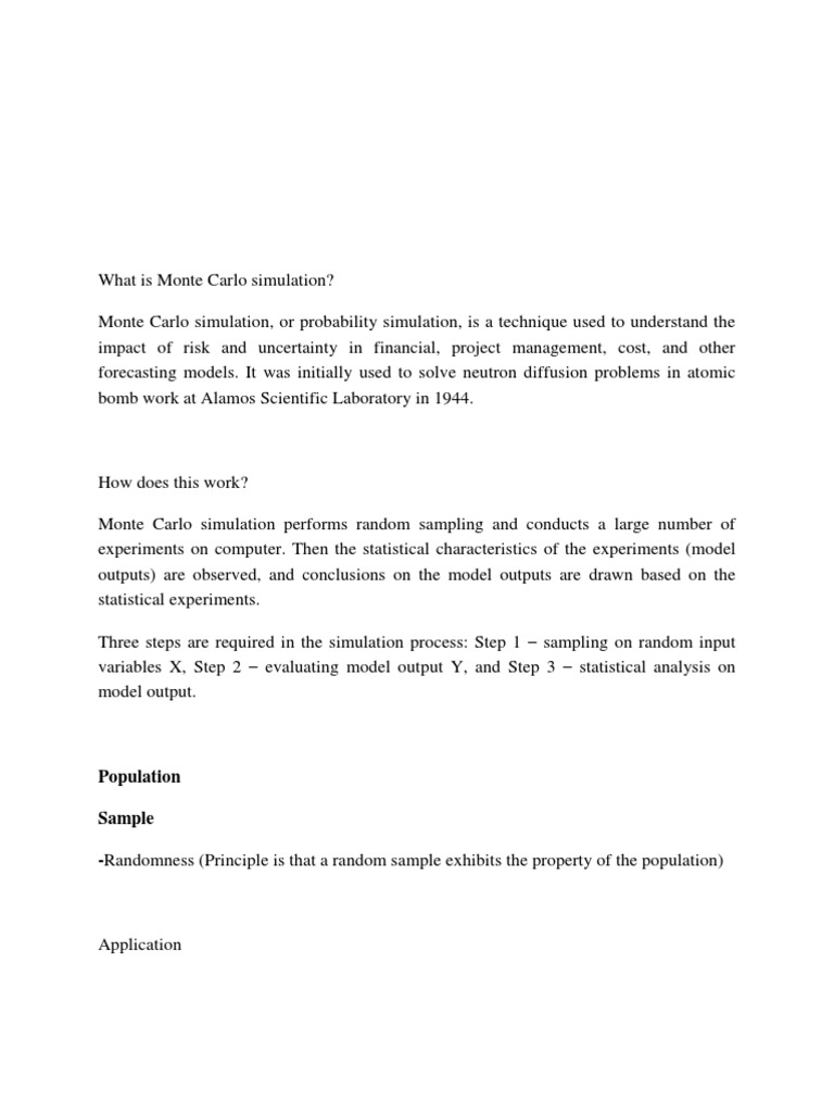 What Is Monte Carlo Simulation | PDF | Monte Carlo Method | Conceptual ...