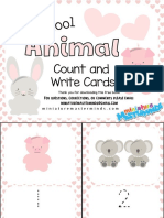 Animal Write and Count Cards