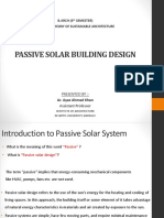 Passive Solar Building Design: B.ARCH (6 Semester) Bar 608 - Theory of Sustainable Architecture