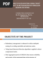 Securing Multi-Path Routing Using Trust Management in Heterogeneous Wireless Sensor Network