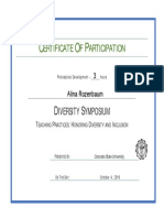 Participation Certificate