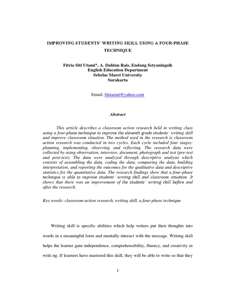 en Improving Students Writing Skill Using A | PDF | Qualitative ...