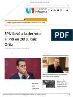20.02.19 EPN llevó a la derrota al PRI en 2018