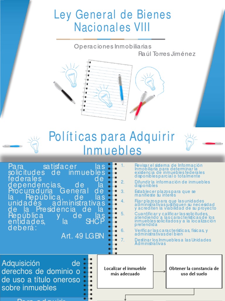 Ley General de Bienes Nacionales VIII | Propiedad | México