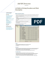 16 Fields in Pricing Procedure and Their Description - SAP IPC Developer