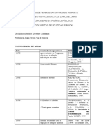 Cronograma Da Disciplina EStado de Direito e Cidadania