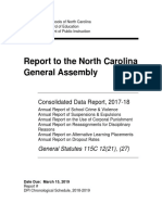 Report To The North Carolina General Assembly