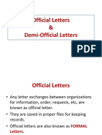 Official and Demi-Official Letter Guidelines