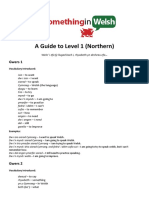 A Guide To Level 1 (Northern) : Gwers 1