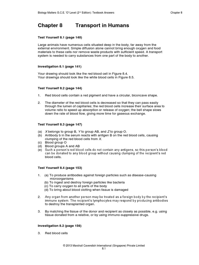 Chapter 8 Biology Test Answer Key Pdf