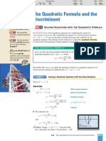 The Quadratic Formula and The Discriminant: You Should Learn