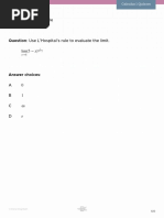 Topic: L'Hospital's Rule: Lim (5 X)