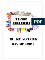 Class Record Cover