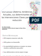 Mortalidad Materna, Tendencias Actuales, Sus Determinantes y Las Intervenciones Dra - Miriam González