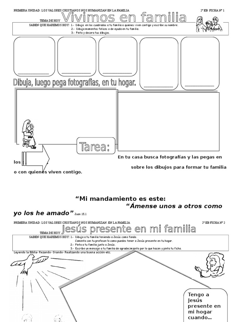 Fichas de Trabajo 2° Okey | PDF | orador del Señor | Jesús, image size:768x1024