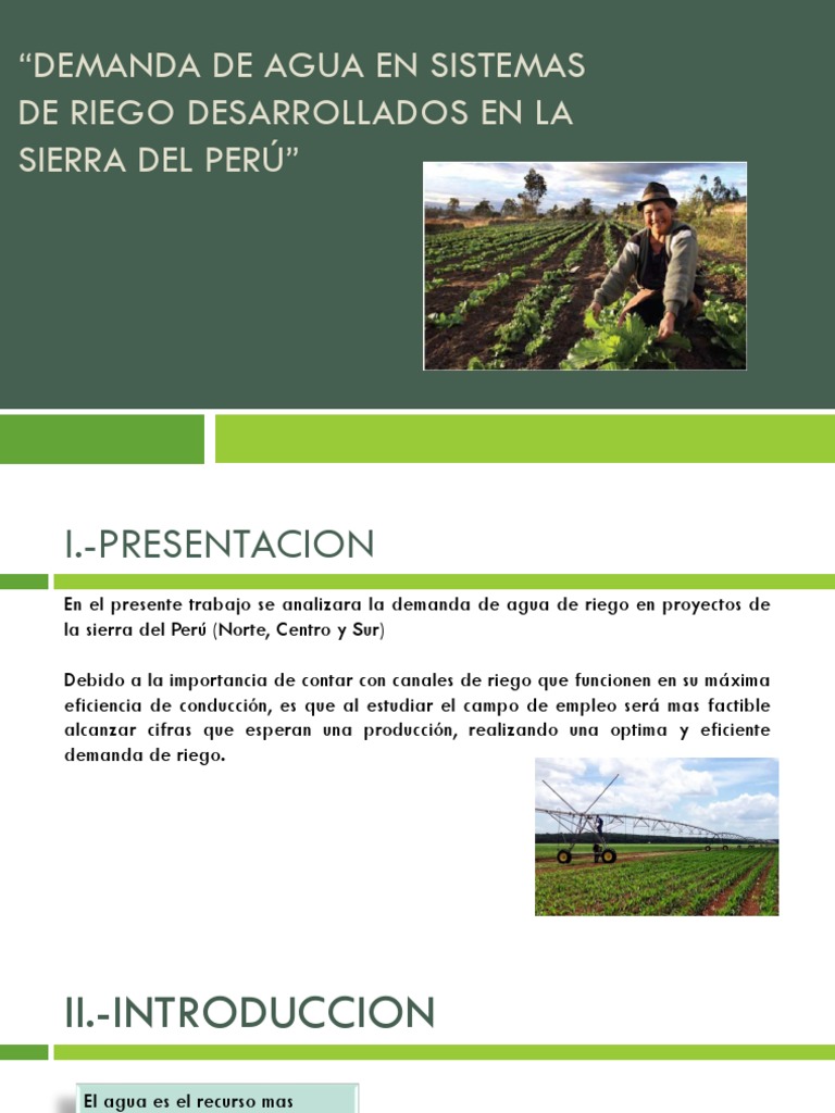 Demanda de Agua | PDF | Riego | Evapotranspiración