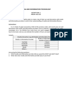 Media and Information Technology: Activity No. 1 Media Use Log