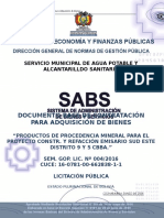 Ministerio de Economía Y Finanzas Públicas: Servicio Municipal de Agua Potable Y Alcantarilldo Sanitario