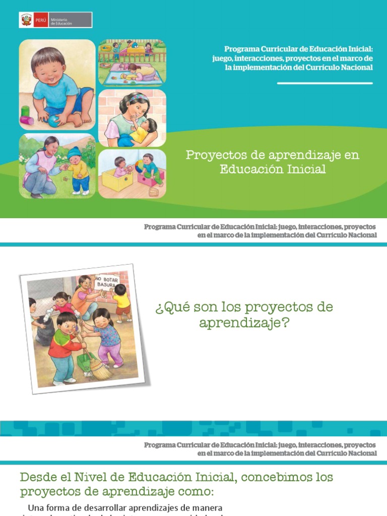 Proyectos de Aprendizaje en Inicial | PDF | Educación de la primera ...