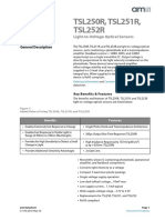 TSL250R, TSL251R, TSL252R: Light-to-Voltage Optical Sensors