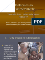 Obstáculos Ao Desenvolvimento