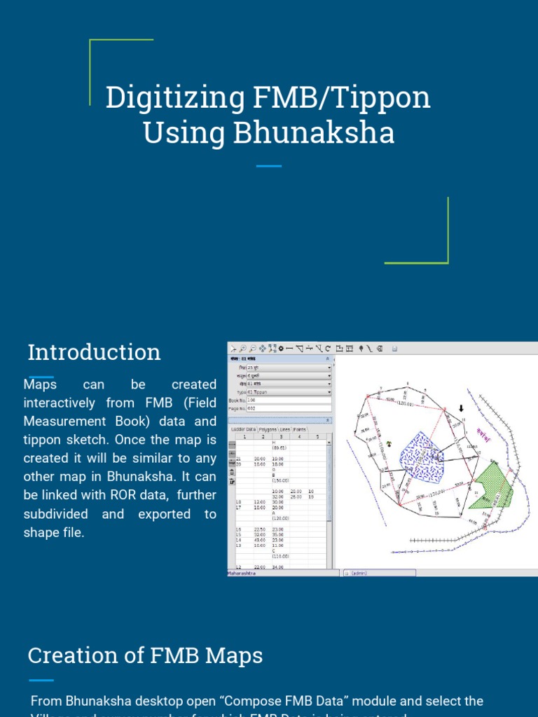 Digitizing FMB - Tippon Using Bhunaksha | PDF | Areas Of Computer ...