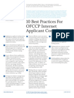 10 Best Practices For OFCCP Internet - Applicant - Practices