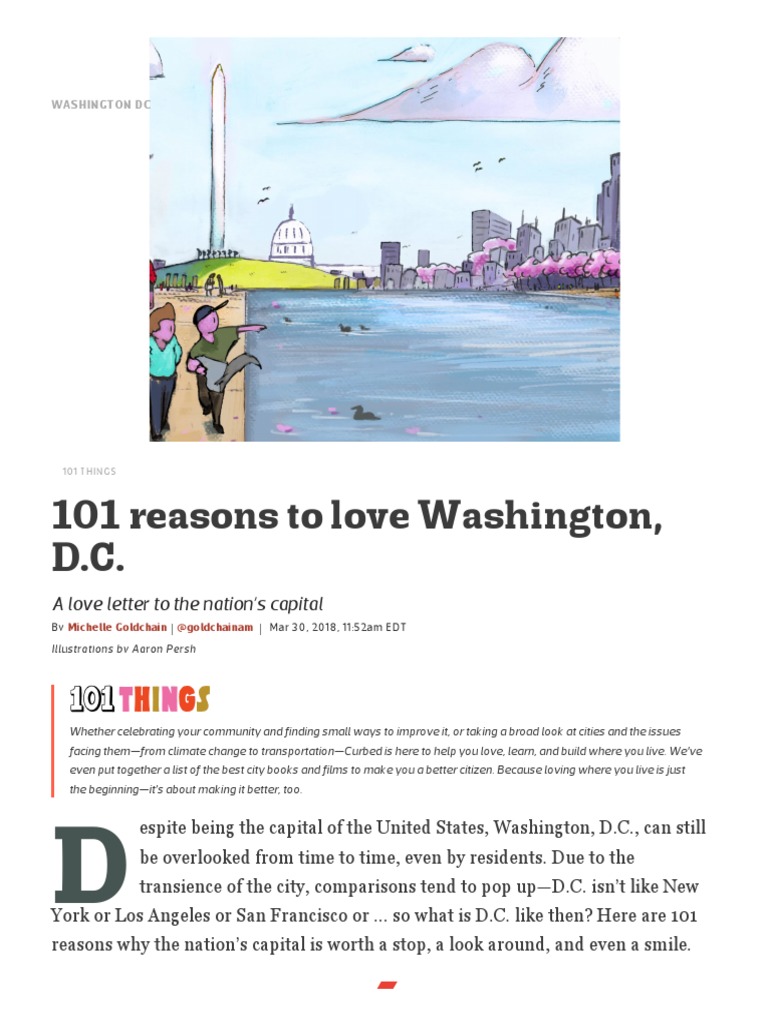 101 Reasons To Love Washington, D.C. - Original Version | PDF ...