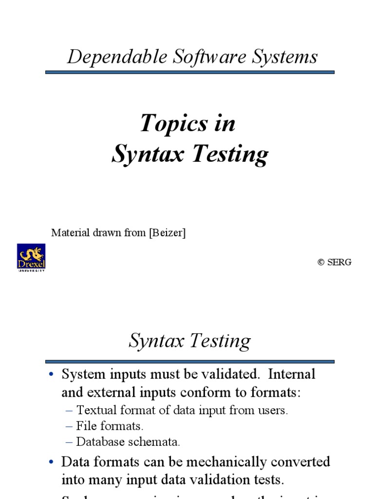 Syntax | PDF | Software Testing | Software