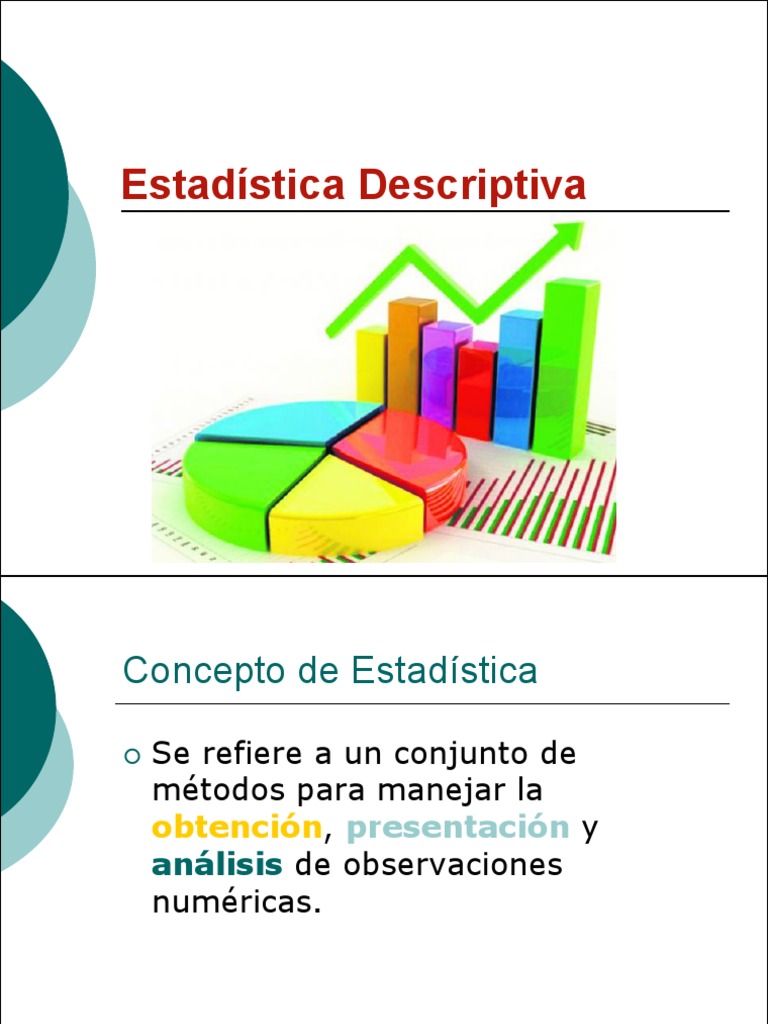 Estadística Descriptiva Media Estadísticas Prueba